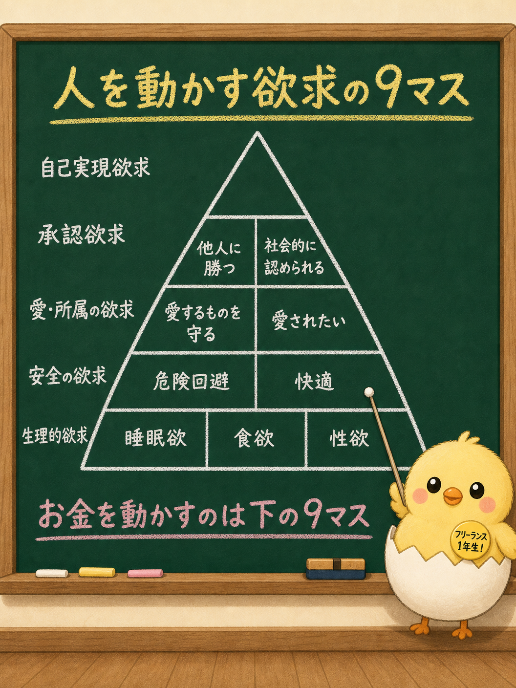欲求のピラミッド・9マス