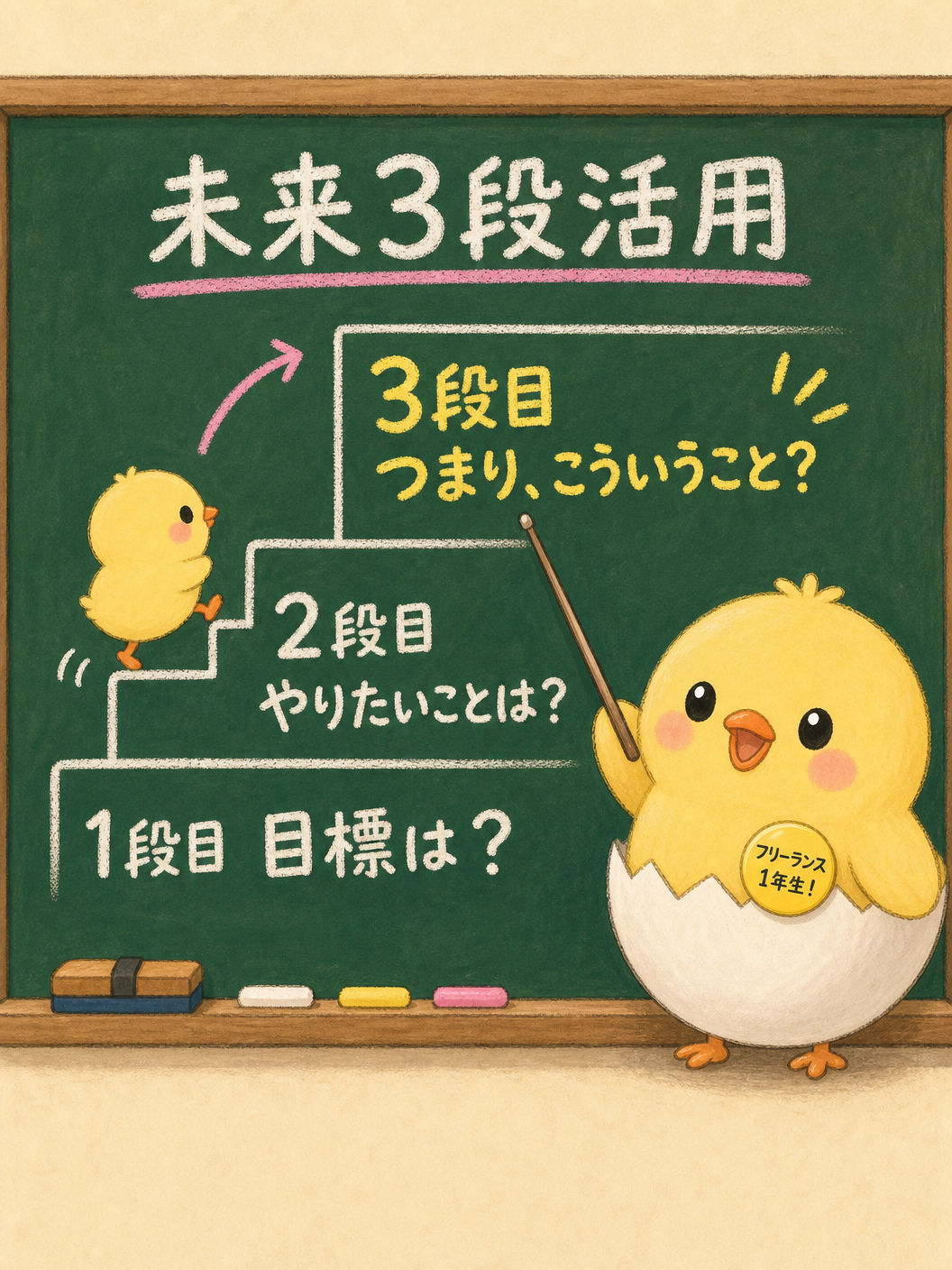 未来3段活用・3段の階段